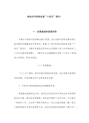 梧州市中医药发展“十四五”规划.docx