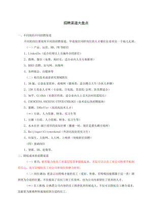 招聘渠道大盘点.docx