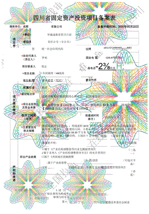 四川省固定资产投资项目备案表.docx