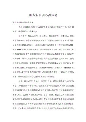 跨专业实训心得体会.docx