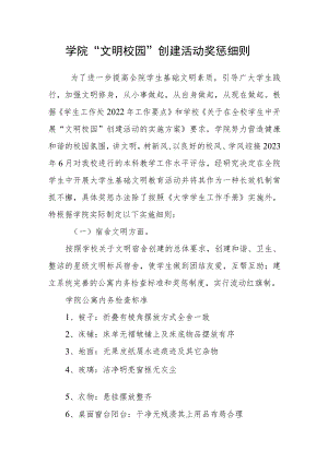 学院“文明校园”创建活动奖惩细则.docx