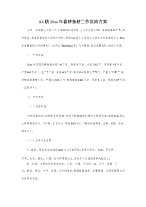 xx镇20xx年春耕备耕工作实施方案.docx