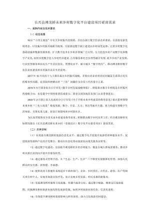 长兴县滩龙桥未来乡村数字化平台建设项目磋商需求.docx