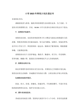 小学2023年寒假少先队倡议书.docx