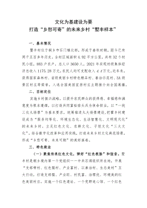 220510文化为基建设为要打造“乡愁可寄”的未来乡村“墅丰样本”.docx