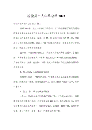 检验员个人年终总结2023.docx