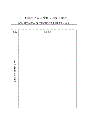 2018年度个人业绩相关信息采集表.docx