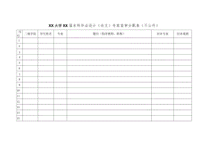 XX大学本科毕业设计（论文）盲审意见书.docx