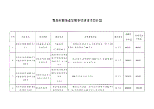 青岛市新渔业发展专项建设项目计划.docx