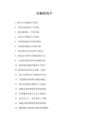 分裂的句子.docx