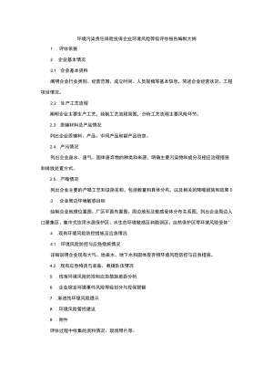 环境污染责任保险投保企业环境风险等级评估报告编制大纲.docx