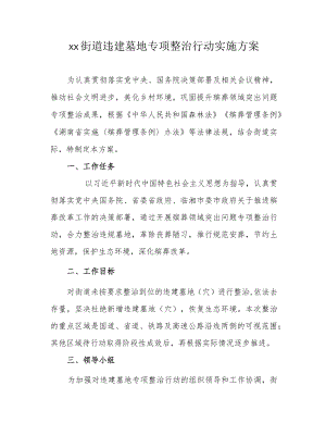 xx街道违建墓地专项整治行动实施方案.docx