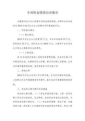 专项资金绩效自评报告.docx