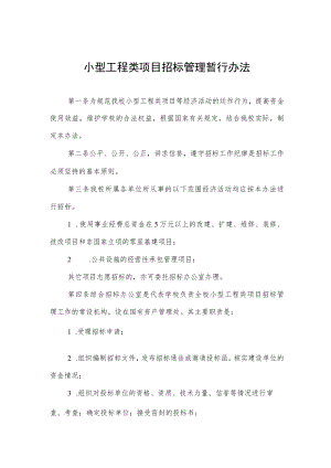 小型工程类项目招标管理暂行办法.docx