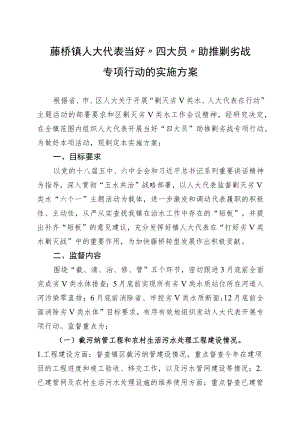 藤桥镇人大代表当好“四大员”助推剿劣战专项行动的实施方案.docx
