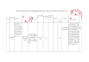 贵州省安顺市紫云自治县2020年国家级电子商务进农村综合示范项目汇总表.docx