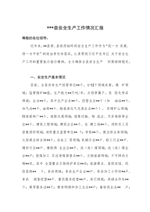 2022某县安全生产工作情况汇报.docx