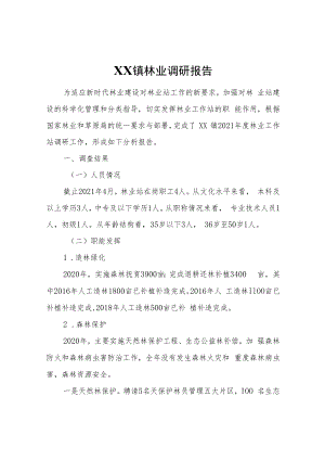 XX镇林业调研报告.docx