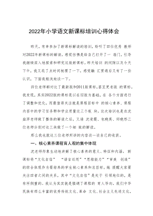 2022年小学新课标培训心得体会八篇合集.docx