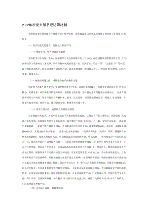 2022年村党支部书记述职材料.docx