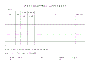 XX工贸职业技术学院X级新生入学资格复查汇总表.docx