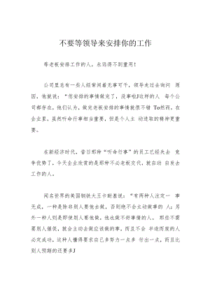 不要等领导来安排你的工作.docx