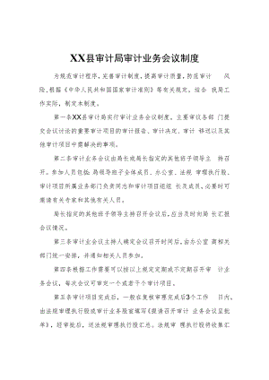 XX县审计局审计业务会议制度.docx