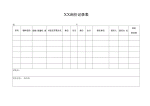 2022年《询价记录表》模板.docx