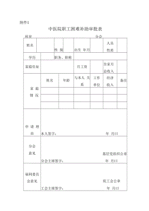 中医院职工困难补助审批表.docx