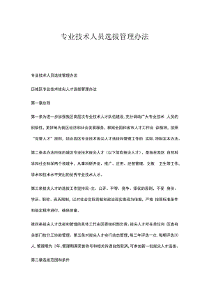 专业技术人员选拔管理办法.docx