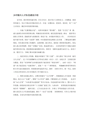 乡村振兴人才队伍建设介绍.docx
