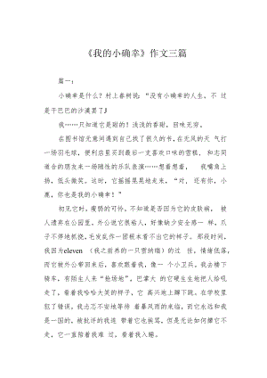 《我的小确幸》作文三篇.docx