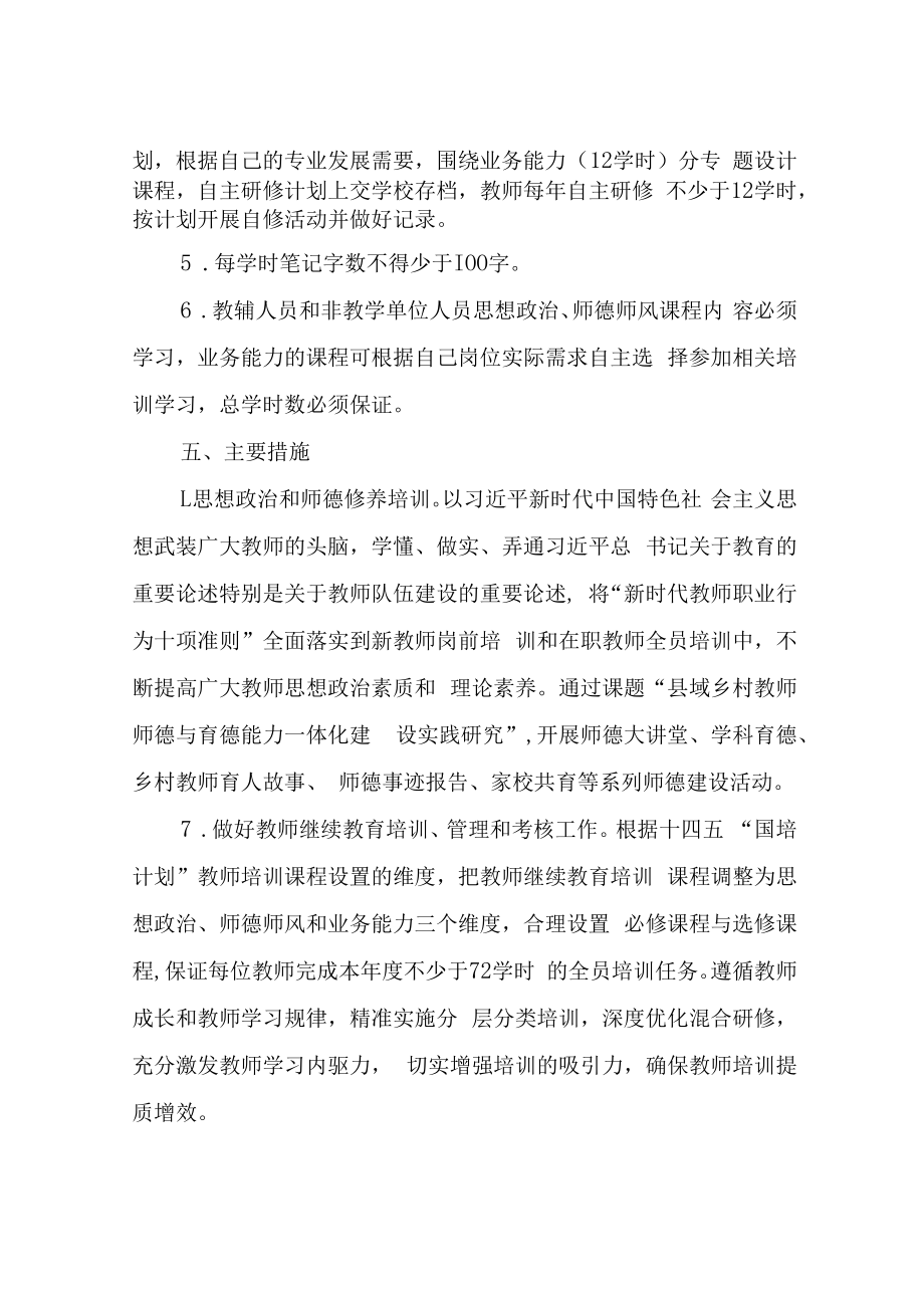 2022年XX县教师继续教育全员培训方案.docx_第3页