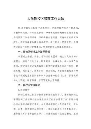 大学新校区管理工作办法.docx
