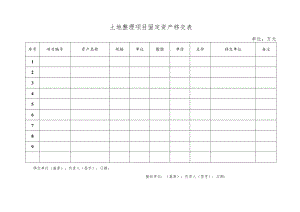 土地整理项目固定资产移交表.docx