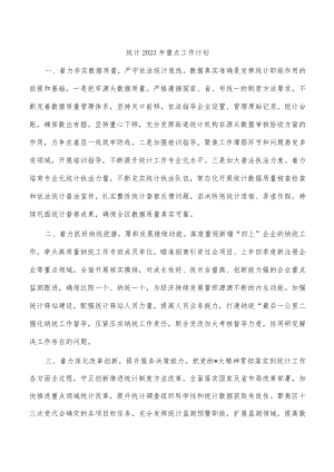 统计2023年重点工作计划.docx