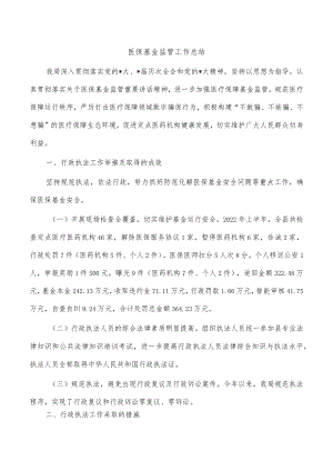 医保基金监管工作总结.docx