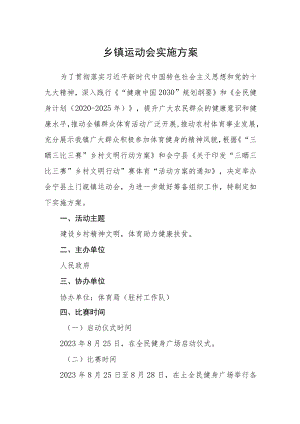 乡镇运动会实施方案.docx