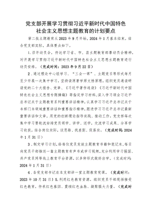 第二批支部开展主题教育计划要点1300字.docx