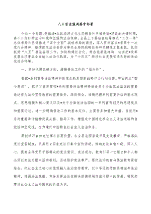 八五普法强调要求部署.docx