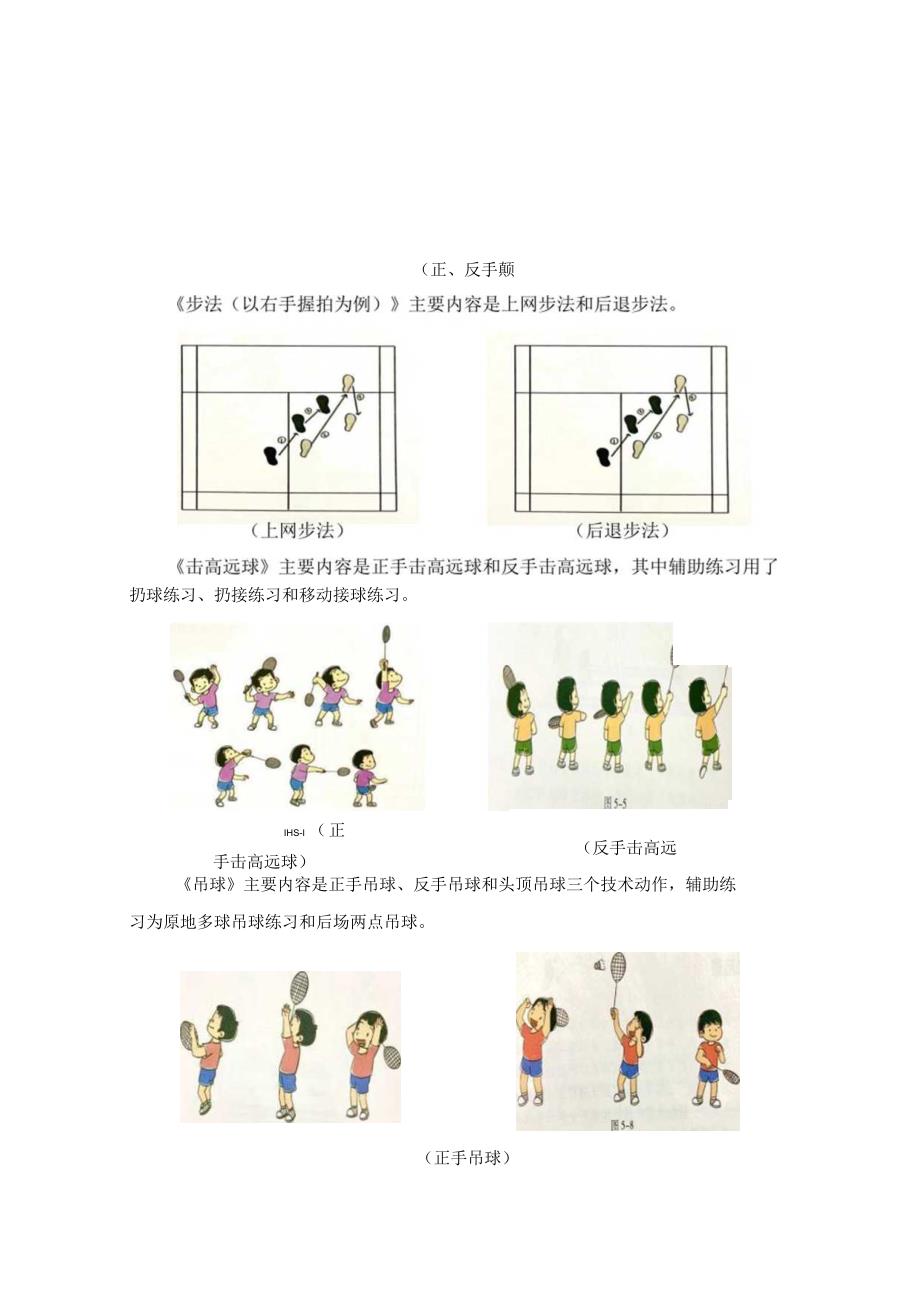 北京版小学体育六年级第一学期第五单元《羽毛球》 单元作业设计.docx_第2页