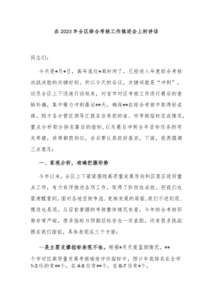 在2023年全区综合考核工作推进会上的讲话.docx