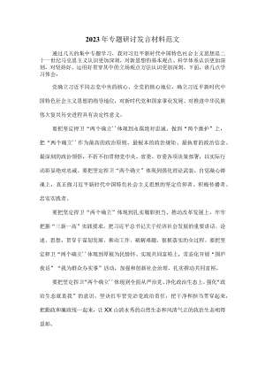 2023年专题研讨发言材料范文五.docx