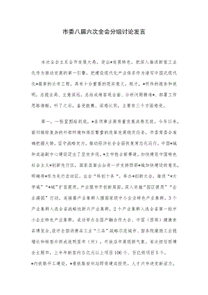 市委八届六次全会分组讨论发言.docx