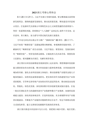 2023浙江考察心得体会二.docx