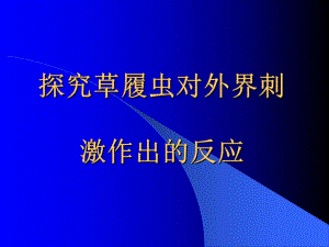 探究草履虫对外界刺激作出的反应.ppt