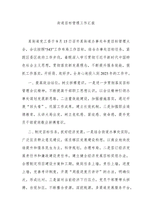 街道目标管理工作汇报.docx
