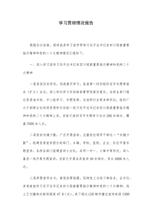 学习贯彻情况报告.docx