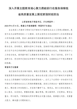 厅长主题教育专题党课提纲.docx