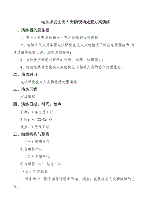 电扶梯发生夹人夹物现场处置方案演练.docx